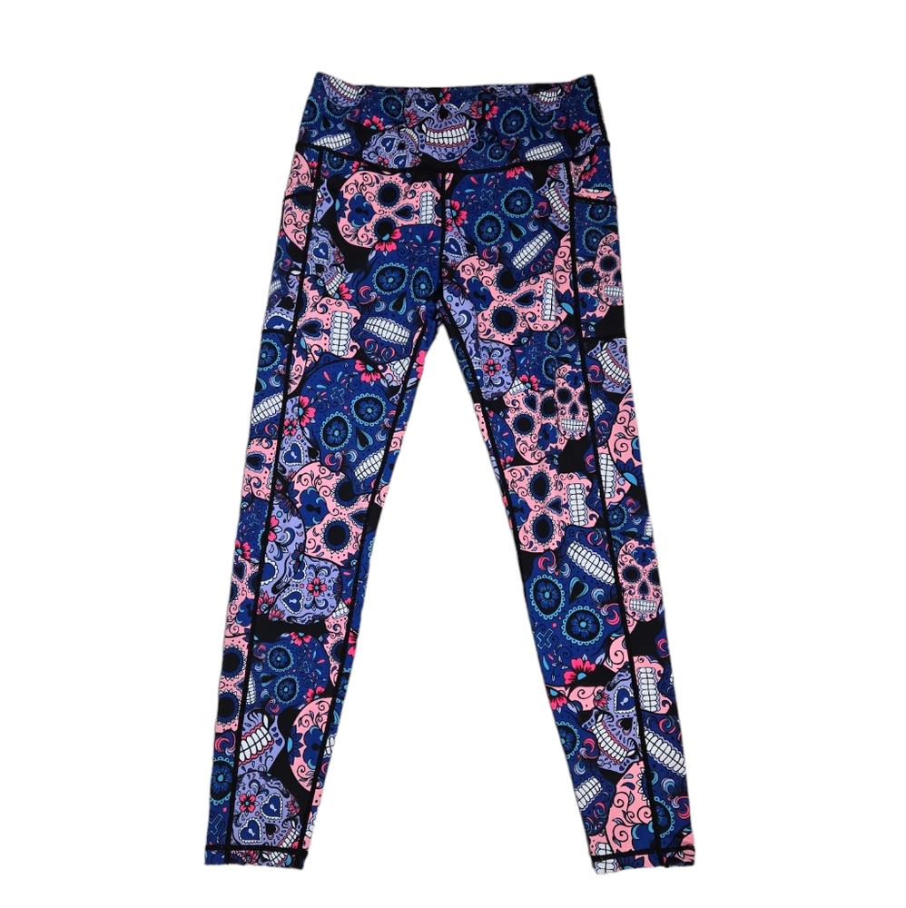 Constantly Varied Gear Blue and Pink Patterned Leggings
